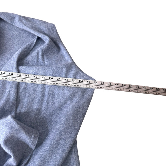 Soft By Naadam Long Cardigan Waterfall Vest Women’s XL Blue 100% Cashmere Open - Picture 7 of 8